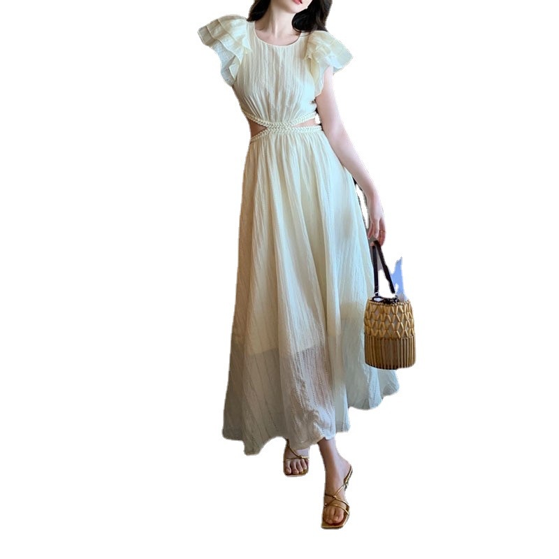 Váy Đầm Thiết Kế Hở Lưng Khoét Eo Tay Bay Siêu Nữ Tính - Đầm Cao Cấp Đi Chơi Dự Tiệc Đi Biển V46