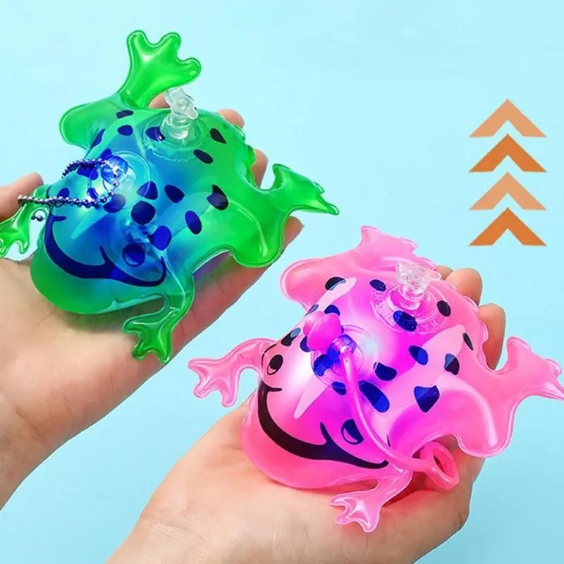 Đồ Chơi Bơm Hơi Hình Chú Ếch Hoạt Hình mini Bằng pvc