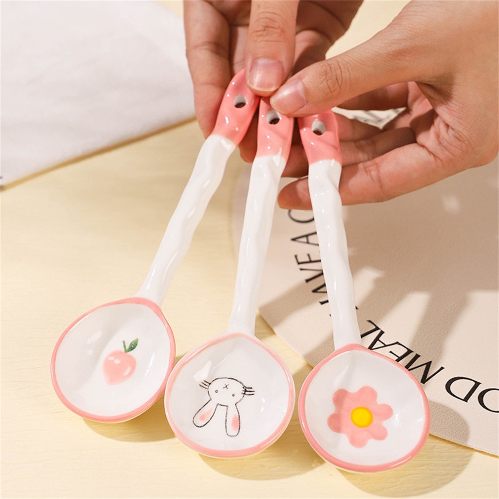 ⚡VẬN CHUYỂN NHANH CHÓNG⚡⚡ Muỗng Có Tay Cầm Dài Hoạt Hình Thìa Tráng Miệng Dâu Tây đáng Yêu Nhà Hàng Thời Trang Thìa Dâu Tây Muỗng Hoạt Hình Kiểu Nhật Bản Bền Lâu