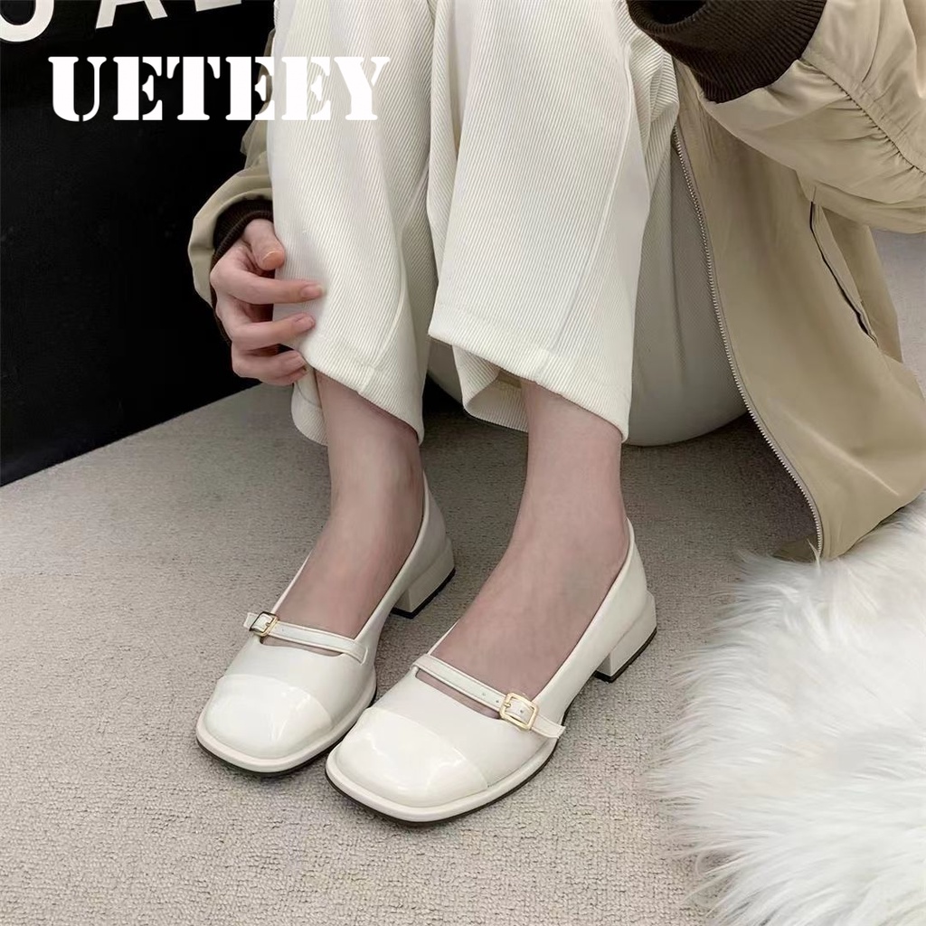 UETEEY  giày búp bê đế cao lolita giày Mary Jane Đế da mềm đế thời trang Thoáng khí Màu sắc đa dạng Hợp thời Thấm hút mồ hôi FLF23A0SRU 43Z231026
