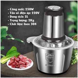 Máy Xay Thịt Đa Năng Cối Inox 304, Dung Tích 2 Lít, Công Suất 300w | Máy Xay Thịt | Máy Xay Sinh Tố