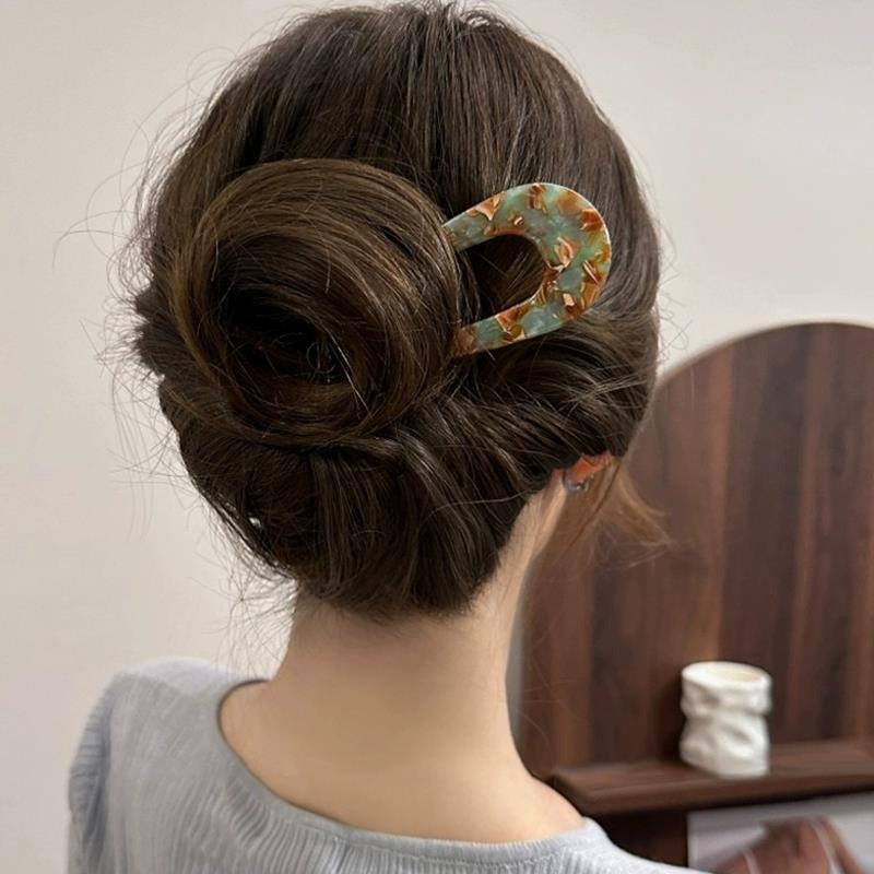 Trâm Cài Tóc Chữ u Phong Cách vintage Thanh Lịch Cao Cấp