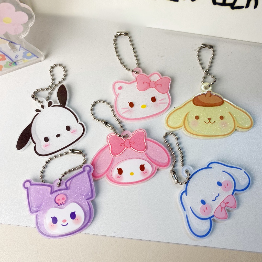 Móc Khóa Điện Thoại / Túi Xách Hình Chú Chó Sanrio Melody Kuromi Cinnamon Dễ Thương