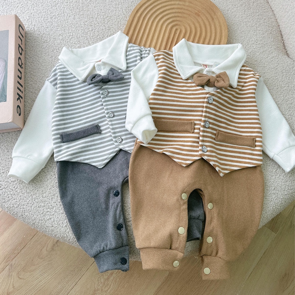 Bộ body dài tay bodysuit áo liền quần bộ đồ liền thân Babyshop88 cho bé trai bé gái M27.10.23-1