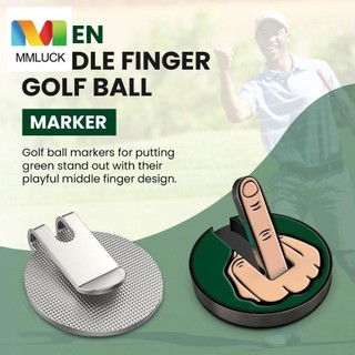 Mmluck đánh dấu bóng golf ngón giữa bằng kim loại màu xanh lá cây vui nhộn đánh dấu vị trí bóng gôn hình ngón giữa ngón giữa vui nhộn
