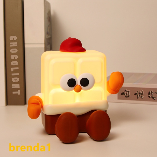 Đèn Ngủ 3 Bóng Hình Sô Cô La Hoạt Hình 5w 5v 1a usb Có Thể Sạc Lại Dành Cho Trẻ Em