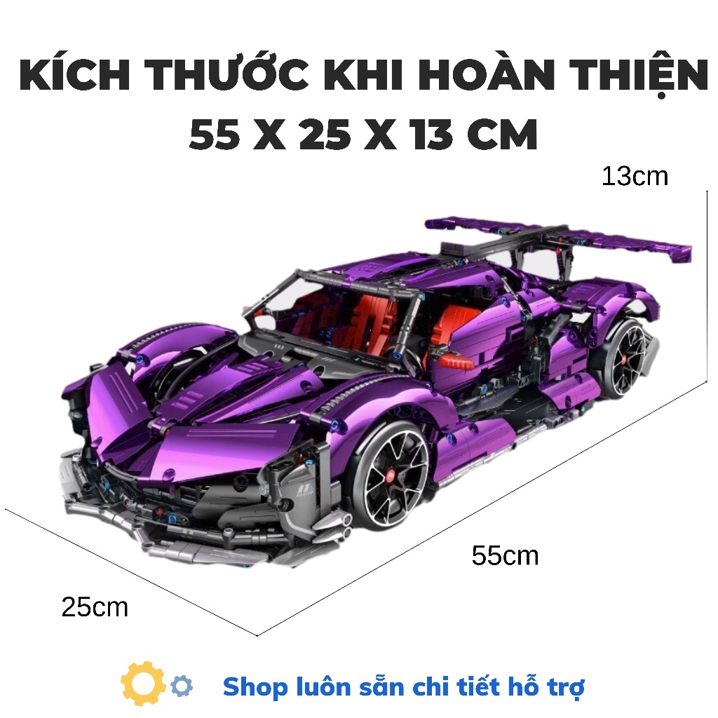 Mô hình lắp ráp siêu xe Apolo IE Imaster Màu Tím SKU 9827 2443PCS cung cấp bởi PlutonTặng ô tô