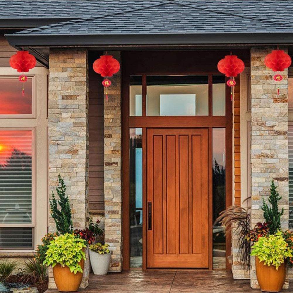 Lồng Đèn Giấy Treo Trang Trí Năm Mới