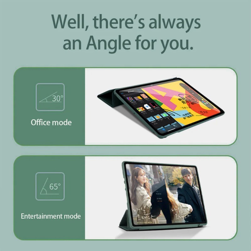 Bao Da Máy Tính Bảng Mềm Có Giá Đỡ Gấp Ba Khúc Cho samsung tab a9 plus 11 inch galaxy tab a9 8.7 coque sm-P210 x216