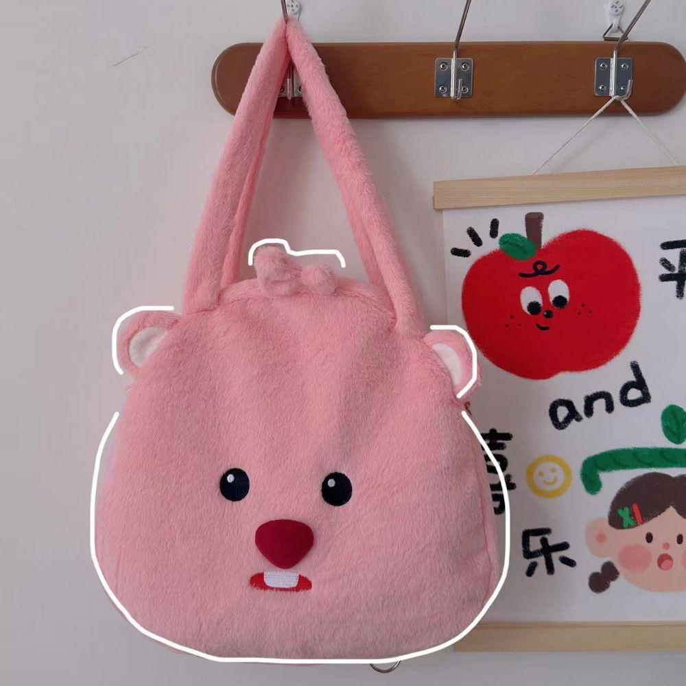 Ba Lô Vải Bông leota loopy Nhỏ Màu Hồng Sức Chứa Lớn Họa Tiết Hoạt Hình Cho Nữ