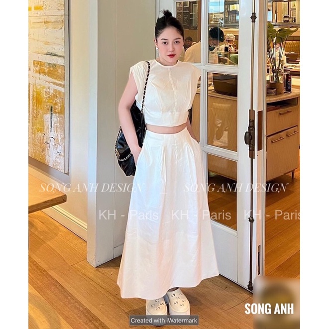 Set áo chân váy thô