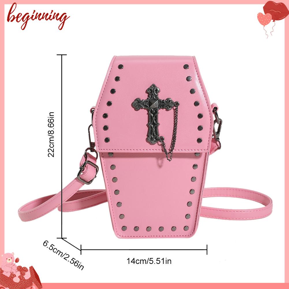 ✿ Phụ Kiện Bắt Đầu Cho Xe Hơi ✿ Túi Da pu Đeo Chéo Phong Cách gothic Thời Trang Mới
