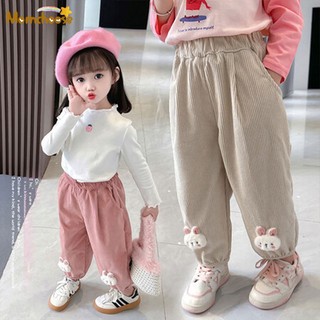 Quần Legging Vải Nhung Thời Trang Xuân Thu Cho Bé Gái Trung Niên