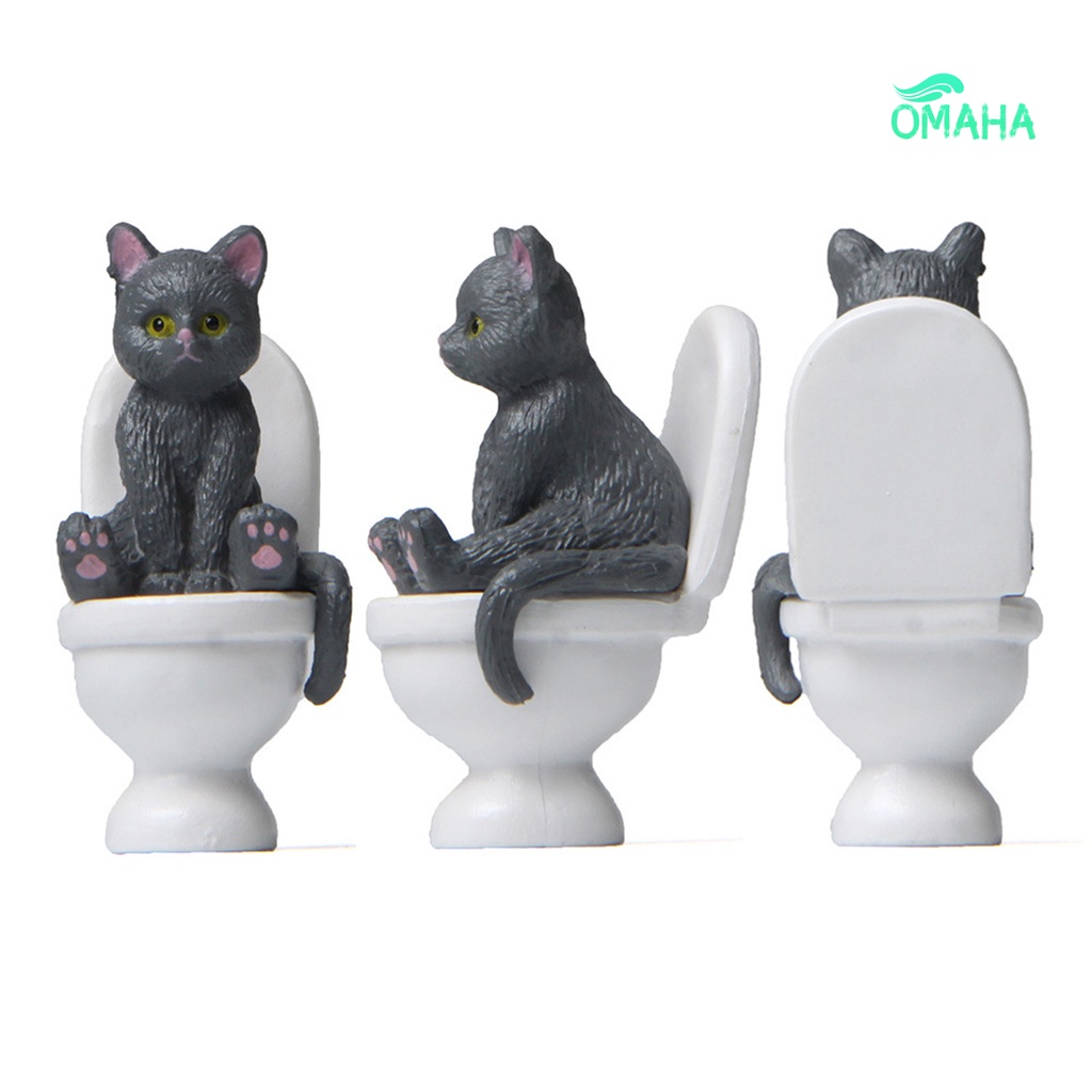 Mô Hình Chú Mèo Ngồi Mini Dễ Thương Dùng Trang Trí