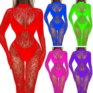 Biển Nữ Ren Lưới Quần Lót Đồ Ngủ Áo liền quần Lounge Fishnet Vớ Bộ Đồ Ngủ Mờ Một Miếng Váy Ngủ