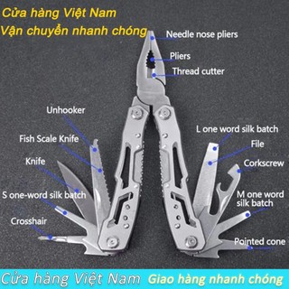 Kìm gấp 11 trong 1 đa chức năng Công cụ kết hợp ngoài trời Thiết bị sinh tồn ngoài trời di động