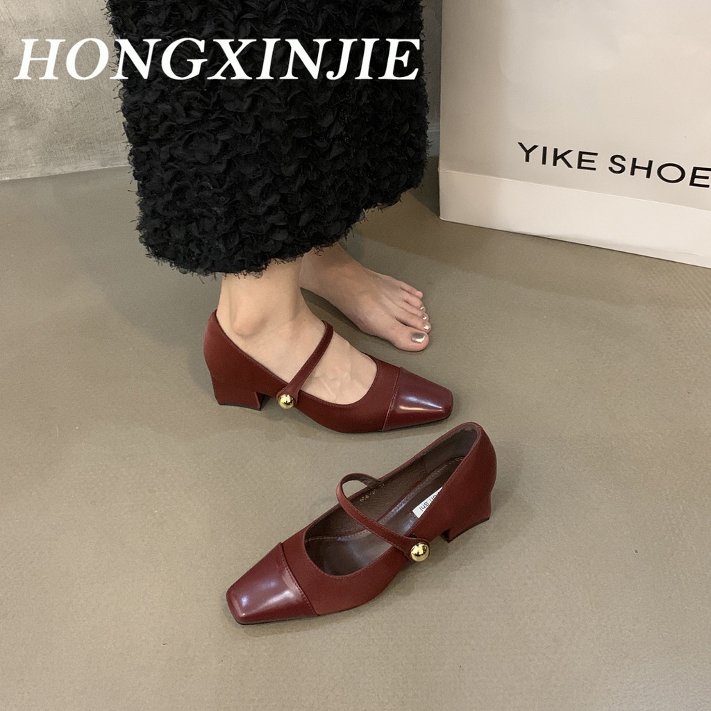 HONGXINJIE  dép sandal nữ đế cao giày cao gót nữ đi chơi giày sandal Đi biển Thoáng khí Kiểu dáng độc đáo Cá tính FBL23B00Y6 44Z231104