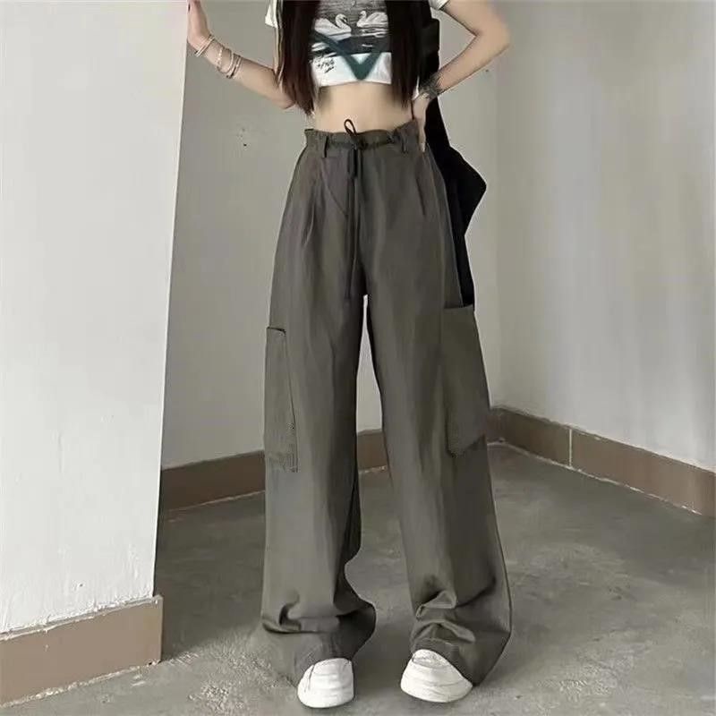 Bộ Áo Thun Ngắn Tay Hở Vai + Quần Yếm Eo Cao Phong Cách hip hop Thời Trang Mùa Hè 2023