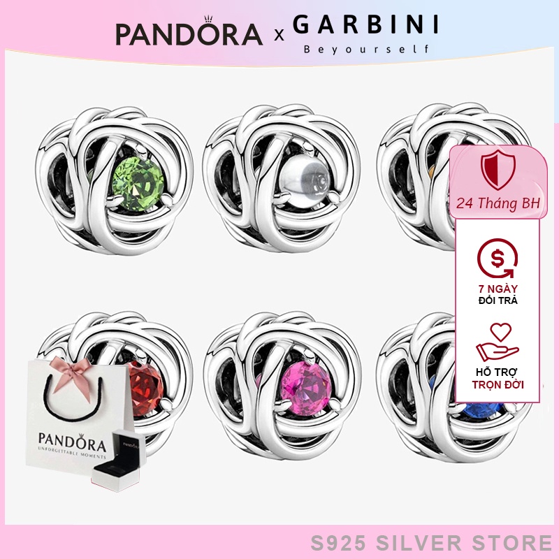 Charm Pandora Bạc S925 - Charm Phong Thủy Đá Tháng Sinh Charm 1364