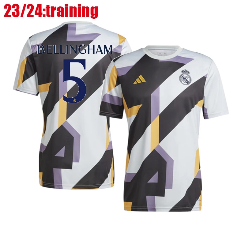 Bộ Quần Áo Bóng Đá jersey bellingham vini jr. 23-24 r mad Cho Nam  2023 / 2024