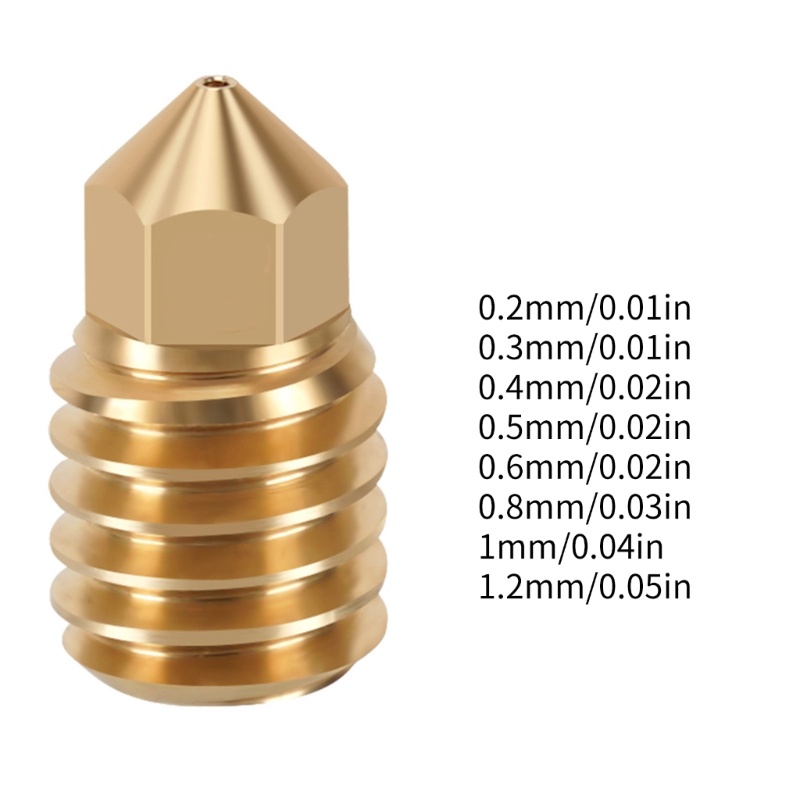 Vòi Phun Nước Tản Nhiệt Bằng Đồng Thau 0 2 0 3 0 4 0 5 0 6 0 8 1 0 1 2mm Cho bambu lab x1c p1p