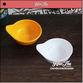 Bát đuôi cá nhựa giả sứ 12.4cm, chén đuôi cá decor - trang trí đồ ăn, mâm cúng