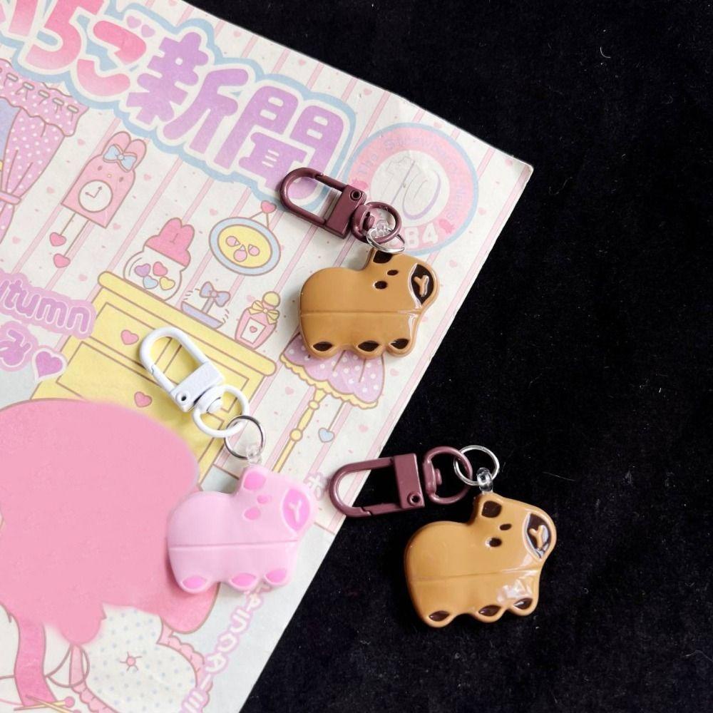 Mmluck capybara Móc Chìa Khóa Bằng Nhựa resin Hình capybara Vui Nhộn Sáng Tạo Thời Trang Trang Trí Ba Lô
