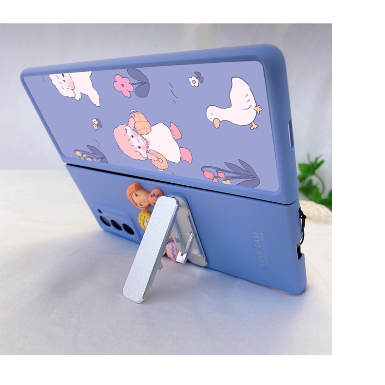 Bao Da Điện Thoại Họa Tiết doodle Hoạt Hình Dễ Thương Cho samsung galaxy z fold 5 4 3 2 5g z fold5 fold4 z Fold3 Ốp