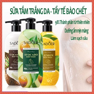  Sữa Tắm Trắng Da Làm Sạch Sâu Sữa Tắm Tẩy Da Chết  Body Wash SADOER Giúp Làm Chậm Lão Hóa Tái Tạo Tế Bào Da Giữ Ẩm S15 