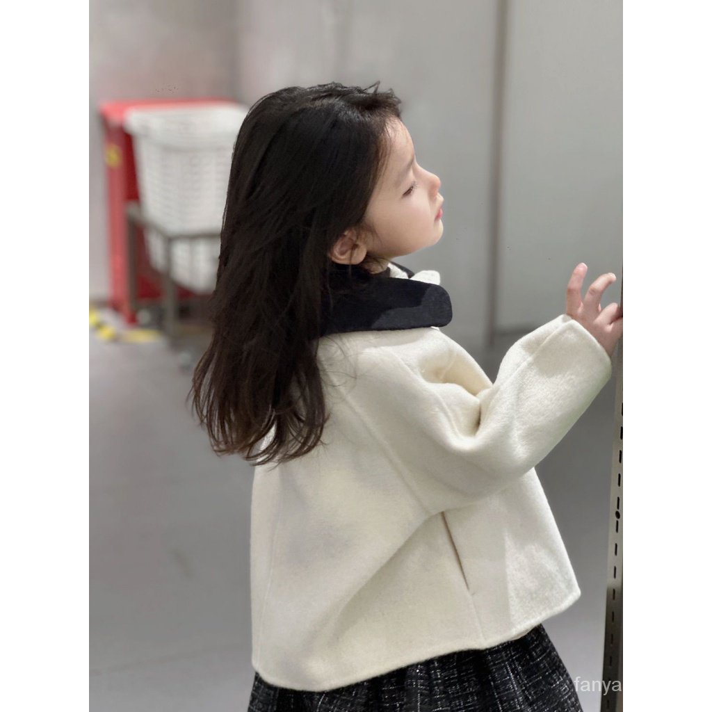 Mới Áo Khoác Len Thu Đông Phong Cách Hàn Quốc Hợp Thời Trang Cho Bé Gái xiaoxiang 2023 jpi3