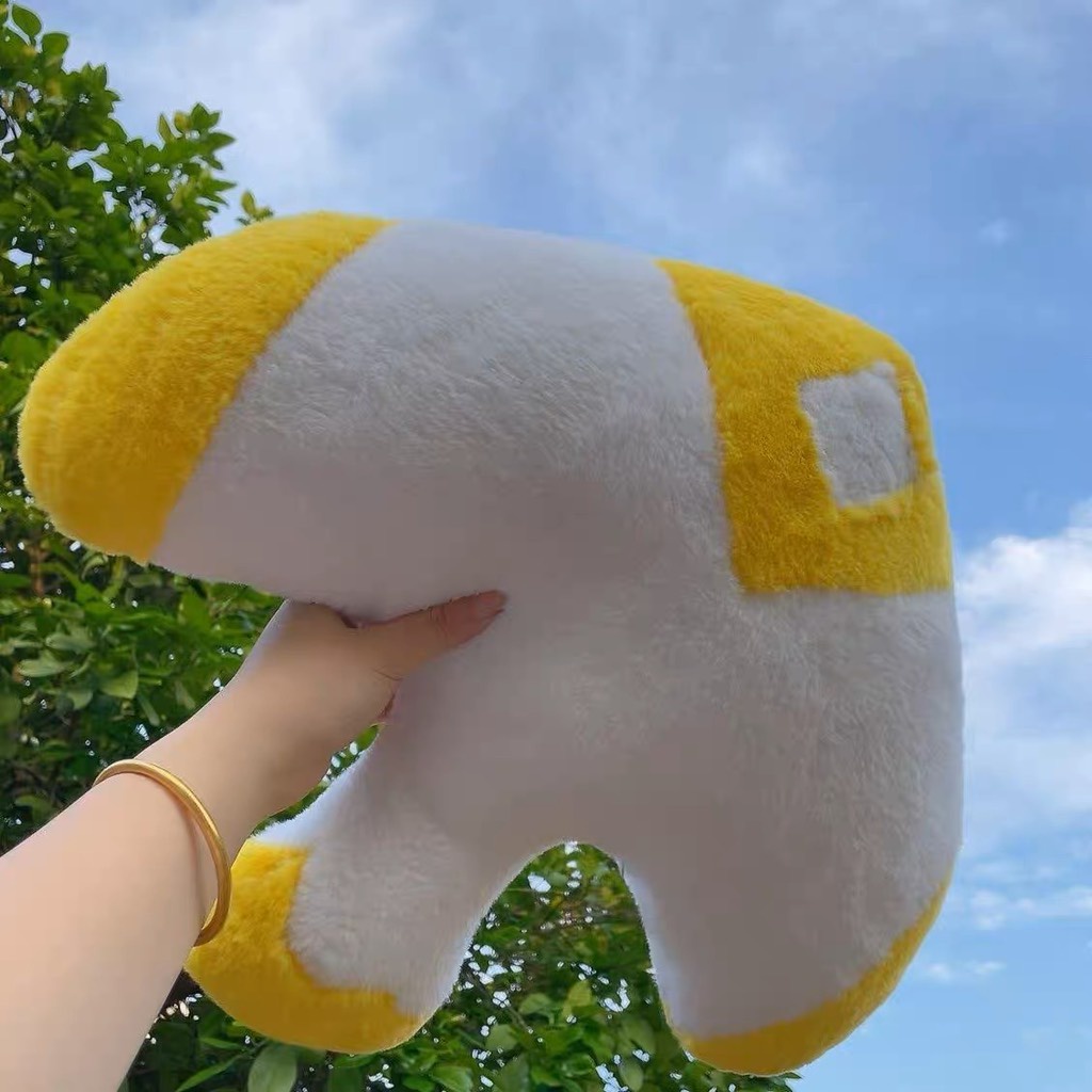 Gối ôm cá đuối Manta white and yellow 35cm MEEKO