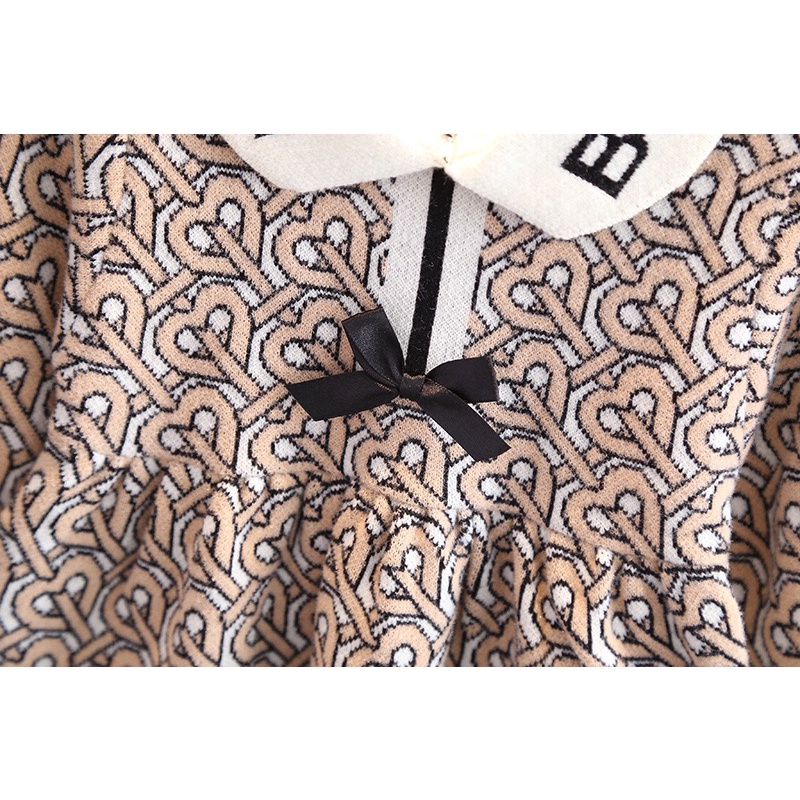 VÁY LEN BURFE DÁNG XÒE CÓ CỔ XINH XẮN CHO BÉ- HÀNG QCCC