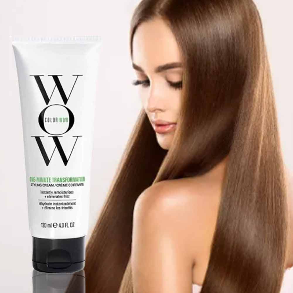 COLOR WOW One Minute Transformation Styling Cream - Mini Travel Frizz Fighting Fine Thick Dream Coat