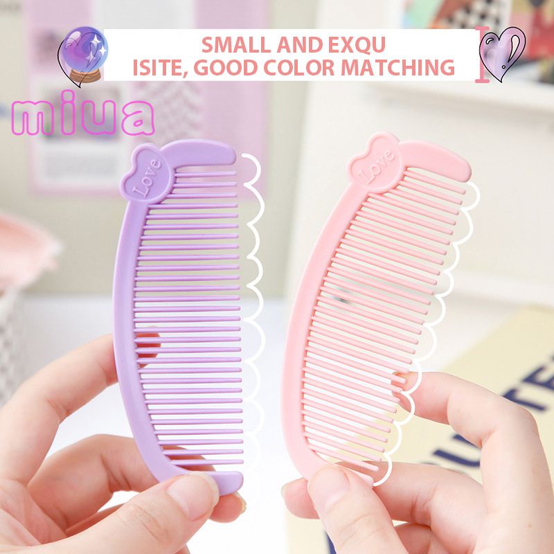 Miua🔮Hoạt Hình Lược Chải Tóc mini Cầm Tay Hình Trái Tim Dễ Thương Cho Học Sinh