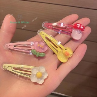 Set 2 kẹp tóc bb trong suốt lấp lánh & lấp lánh dễ thương cho nữ