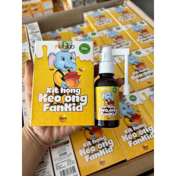 Xịt Họng Keo Ong FanBee - hỗ trợ đau rát họng, viêm họng, nhiệt miệng, loét miệng lưỡi 20ml