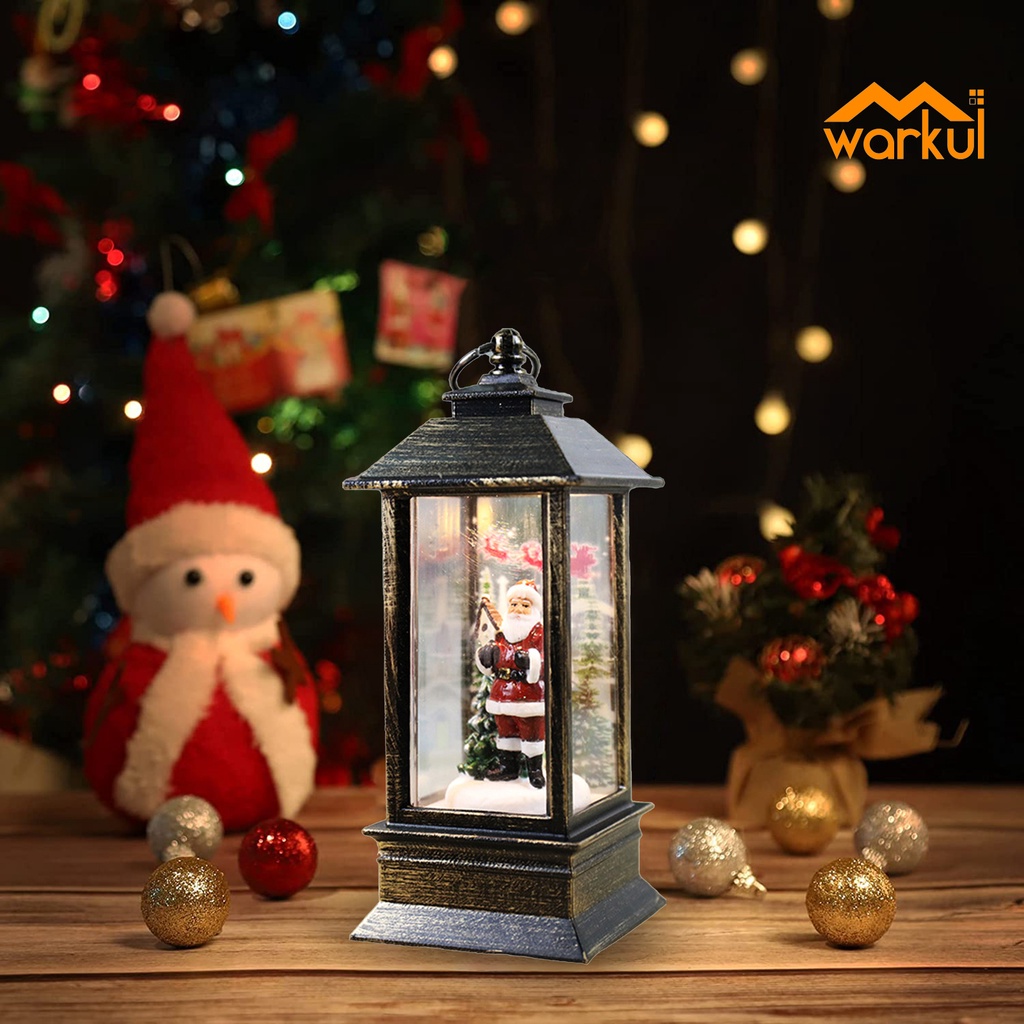 WARKUL Đèn Gió Dạng Treo Hình Ông Già Noel / Người Tuyết Hoạt Hình Phong Cách Giáng Sinh