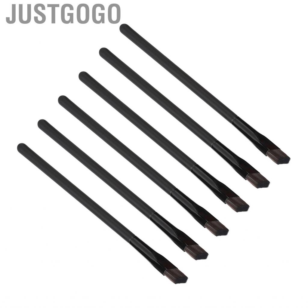 Justgogo 6PCS Eyebrow Brushes Eye Makeup  Brush Square Angled Brow ACM