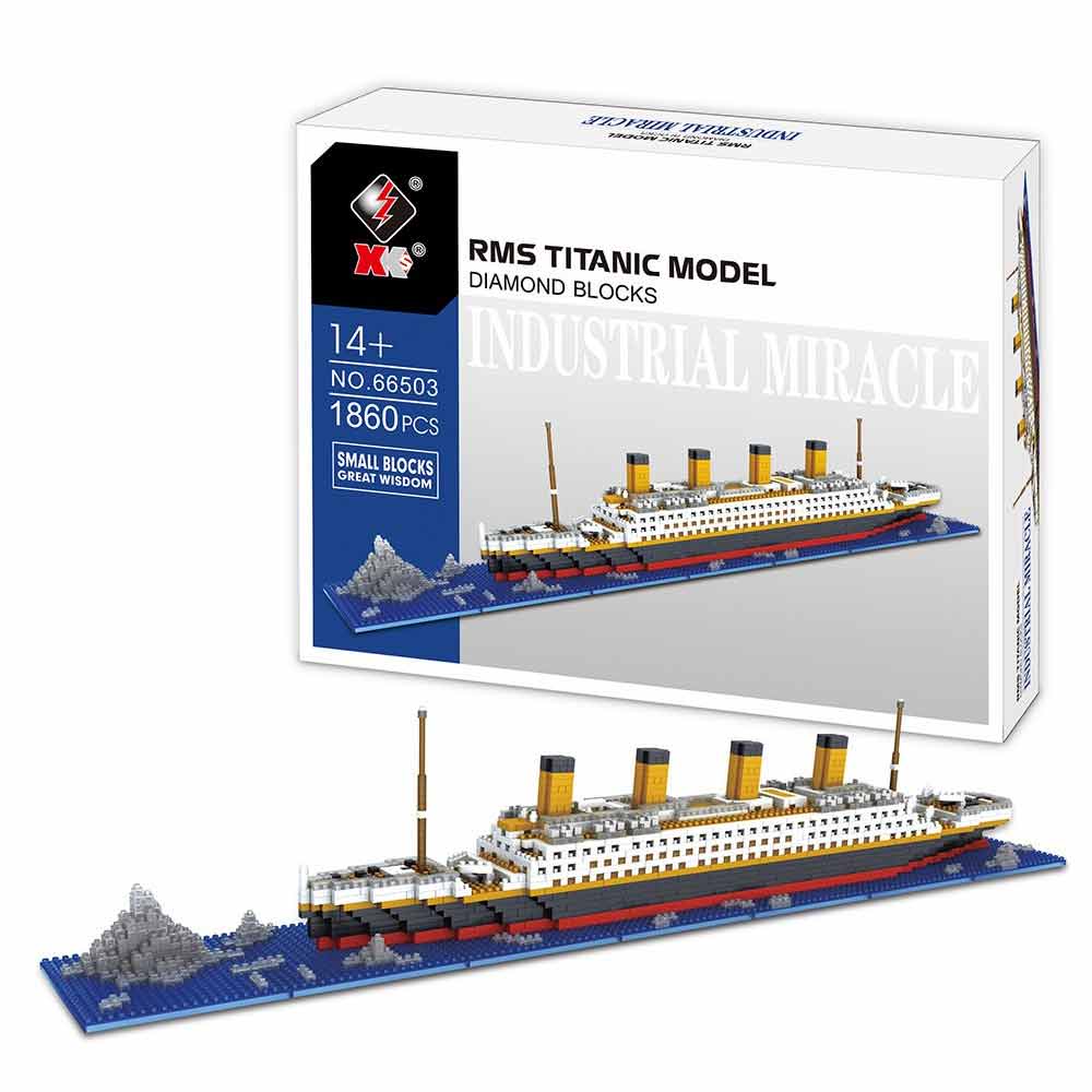 1860pcs/set Titanic ship nano DIY building block toy ship building block model mini children's toy gift