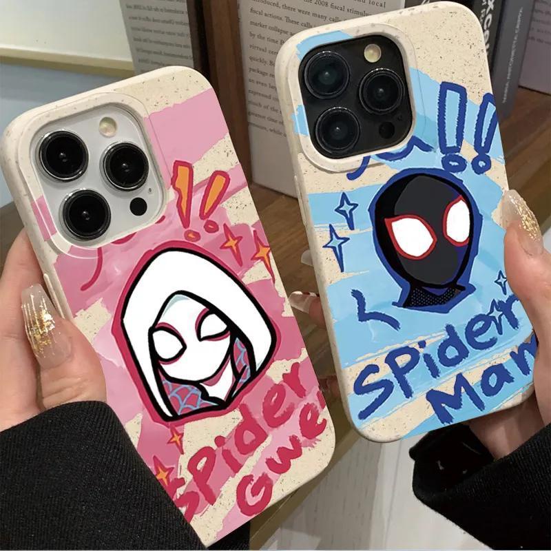 Phù Hợp Ốp Điện Thoại Họa Tiết Người Nhện Dễ Thương Cho iphone 11 12 pro max x xr xs max se 7 plus 8 plus 13 pro max 14 pro max