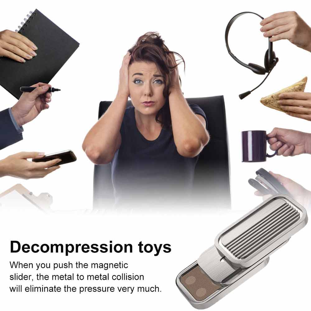 Three layer push card sound wave magnetic decompression toy Autism sensory anxiety pressure relief toy