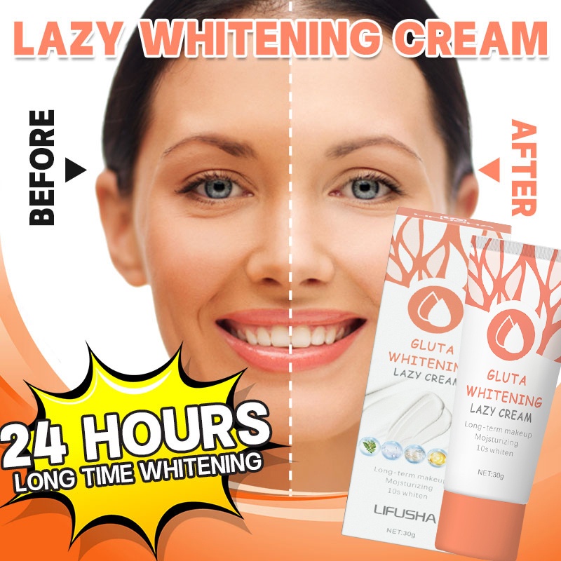 Gluta Kem Dưỡng Trắng Da Mặt Làm Sáng Tông Màu Da 30G Thích Hợp Cho Người Lười Trang Điểm Lười Kem JULYSTAR