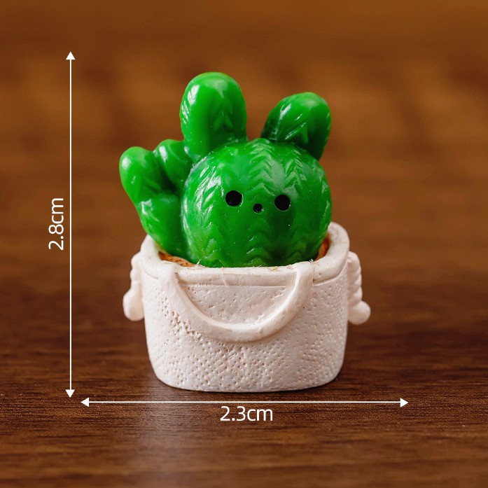 Mô hình túi xương rồng dễ thương decor bàn học, terrarium