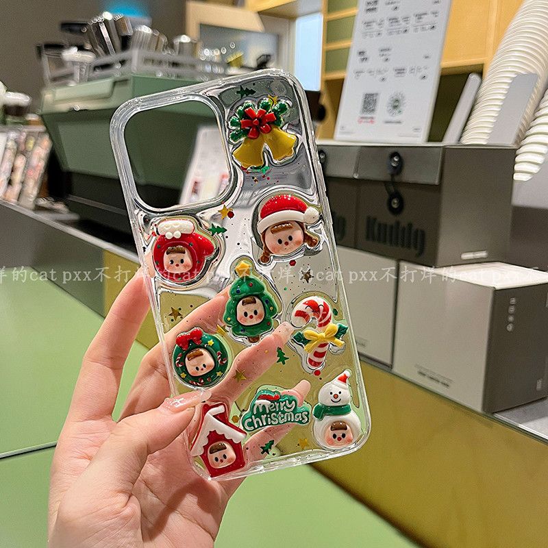 Ốp Lưng Giáng Sinh Nhiều Mẫu Mã Cho Điện Thoại iphone 15 14promax 13 12 11 x