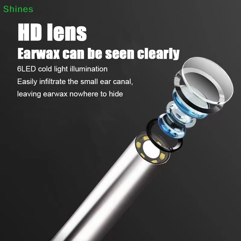 1 Bộ Dụng Cụ Lấy Ráy Tai Thông Minh 3.9mm Có camera Quan Sát