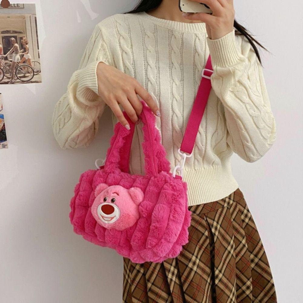 Túi tote Đeo Vai / Đeo Chéo Hình Chú Chó cinnamon Nhồi Bông Dễ Thương Cho Bé