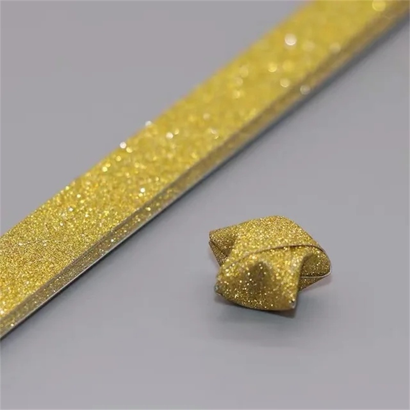 Bộ 20 Tờ Giấy Xếp oragami Họa Tiết Ngôi Sao Lấp Lánh Phát Sáng diy