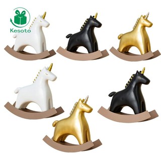 Kesoto Tượng Hình Ngựa Bập Bênh Bằng Nhựa resin Hiện Đại Trang Trí Nhà Cửa / Khách Sạn