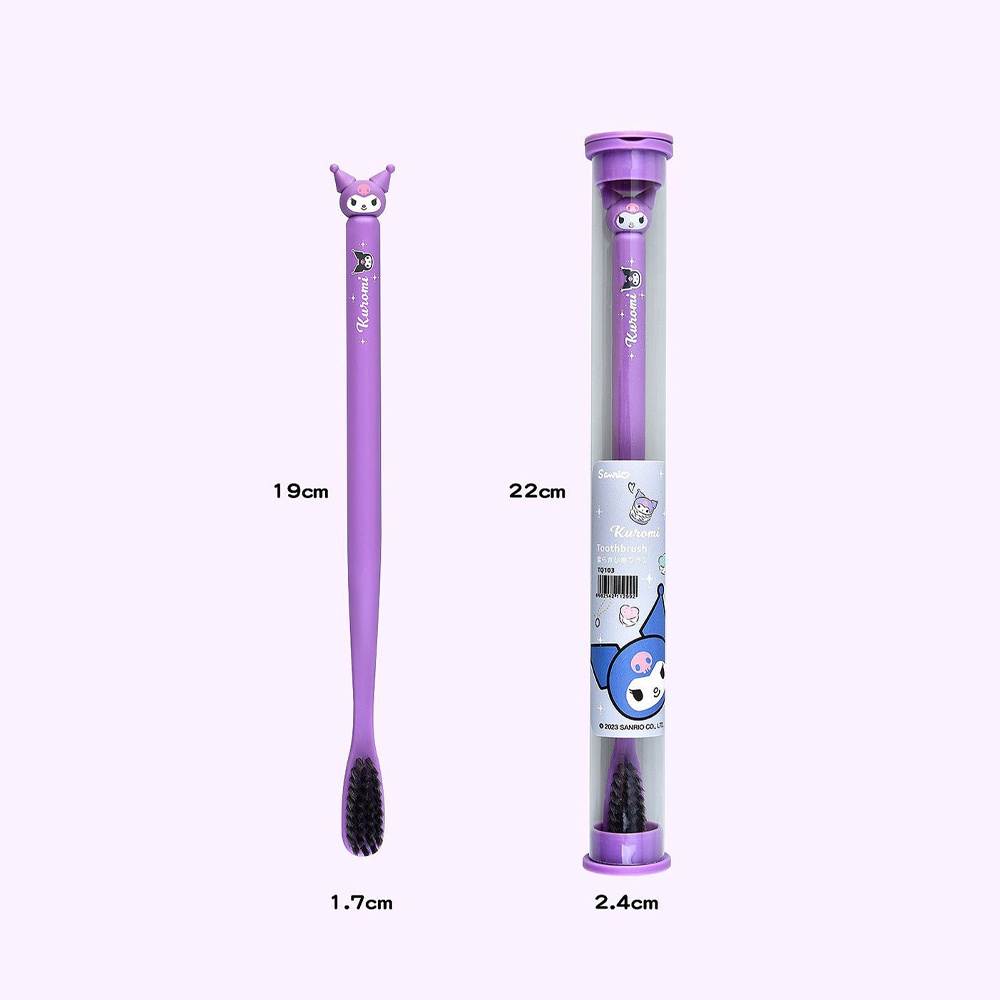 Sanrio Bàn Chải Đánh Răng Sợi Than Tre Hoạt Hình kuromi hello kitty cinnamoroll Nhỏ Gọn Cho Người Lớn Và Trẻ Em