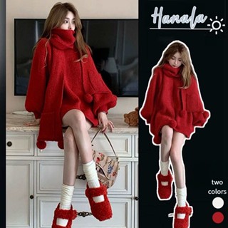 Áo Cổ Vuông Áo Len tết đỏ giáng sinh Len Cao CấP DáNg RộNg Phong CáCh GiáNg Sinh ThờI Trang Thu ĐôNg